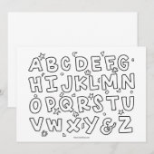 Carte de coloriage alphabétique (Devant / Derrière)