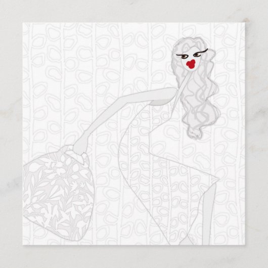 Carte de coloriage de fille heureuse dansant (Devant)