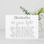 Carte de coloriage de versets bibliques - Laissez (Debout devant)