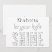 Carte de coloriage de versets bibliques - Laissez (Devant / Derrière)