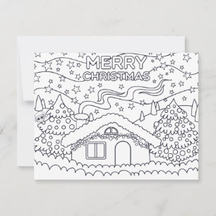Carte de coloriage Festive Christmas kids