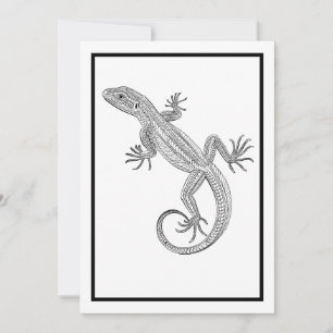 Carte de coloriage Lizard, Carte d'amitié