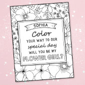 Carte de coloriage personnalisée Flower Propositio