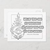 Carte de coloriage proverbe afghan (Devant / Derrière)