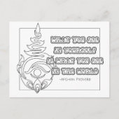 Carte de coloriage proverbe afghan (Devant)