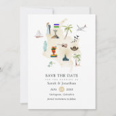 Carte de Columbia Cali Destination Wedding (Devant)