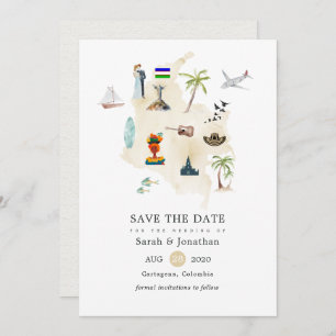 Carte de Columbia Cali Destination Wedding