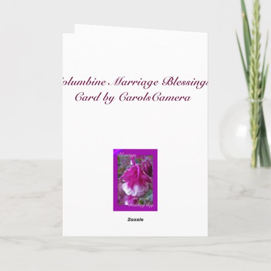 Carte de Columbine Wedding (Dos)