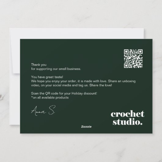 Carte de commande de Merci de vacances (Dos)