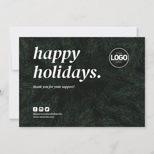 Carte de commande de Merci de vacances Noël (Devant)