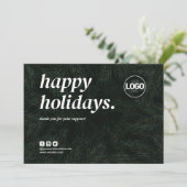 Carte de commande de Merci de vacances Noël (Debout devant)