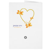 Carte de commande Gold Heart And Butterflies (Dos)