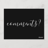 carte de commentaire (Dos)