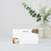 Carte de commentaire Café et conversation (Debout devant)