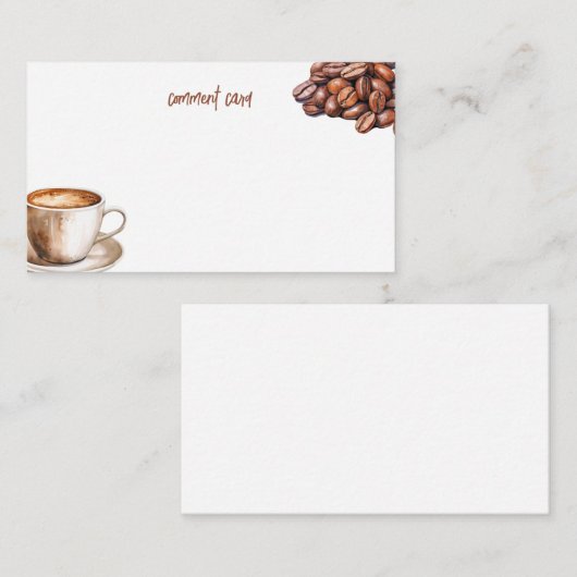 Carte de commentaire Café et conversation (Devant / Derrière)