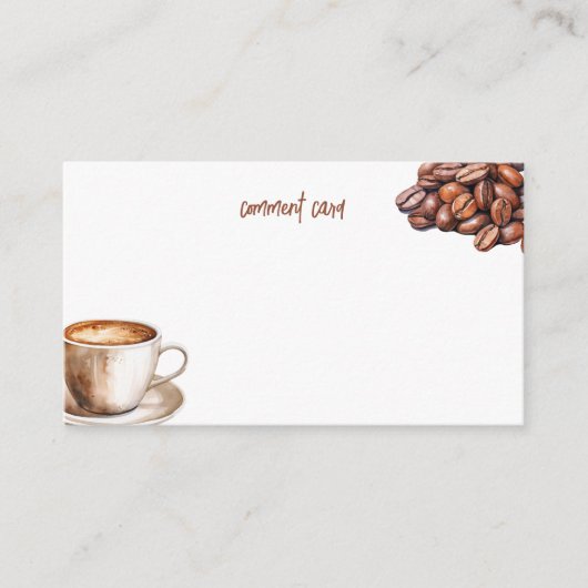 Carte de commentaire Café et conversation (Devant)