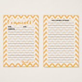 Carte de commentaire client Chevron (Devant & derrière)