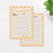 Carte de commentaire client Chevron (Bureau)