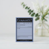 carte de commentaire de café-restaurant (Debout devant)