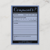 carte de commentaire de café-restaurant (Devant)