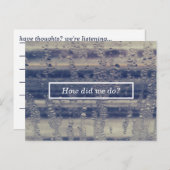 carte de commentaire de la fenêtre d'hiver (Devant / Derrière)