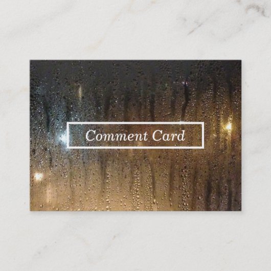carte de commentaire de pluie d'automne (Devant)