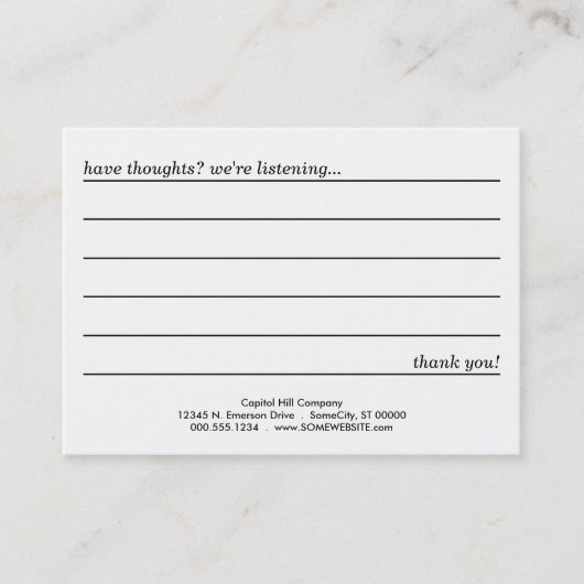 carte de commentaire de style d'émo (Devant)