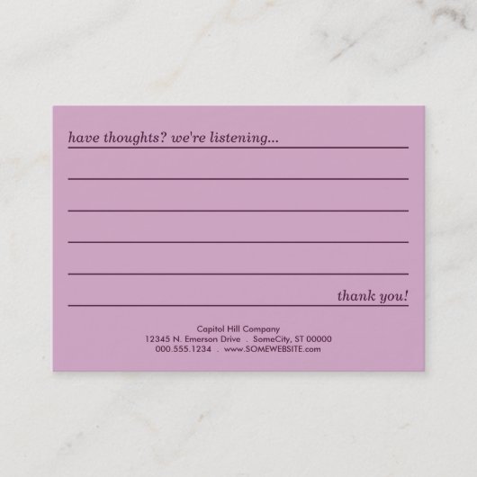 carte de commentaire de style d'émo (Devant)