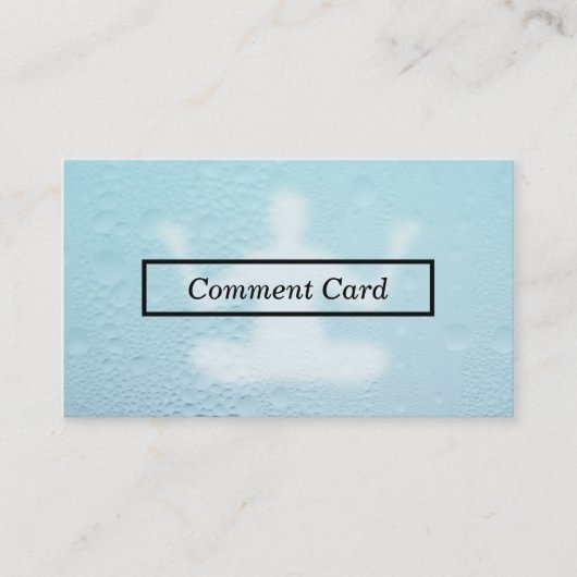 carte de commentaire en verre vapeur (Devant)