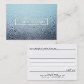 carte de commentaire en verre vapeur (Devant / Derrière)