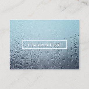 carte de commentaire en verre vapeur