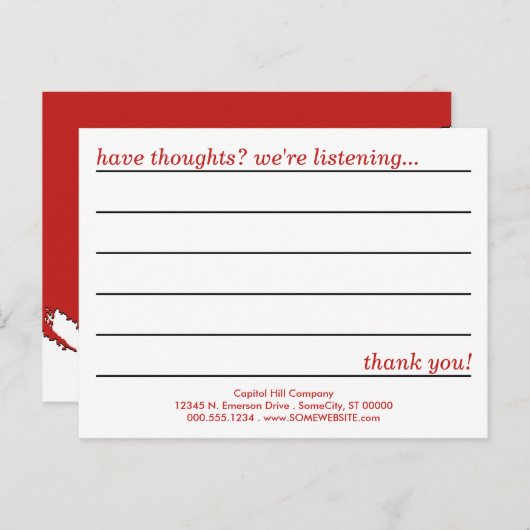 carte de commentaire style emo (Devant / Derrière)