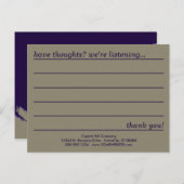 carte de commentaire style emo (Devant / Derrière)