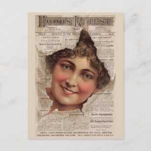 Carte de commerce 1884 Poudre de dents de hood