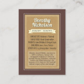 Carte de commerce Ancestor personnalisée, carte de (Dos)