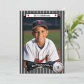 Carte de commerce Baseball Anniversaire Fête Invit (Debout devant)