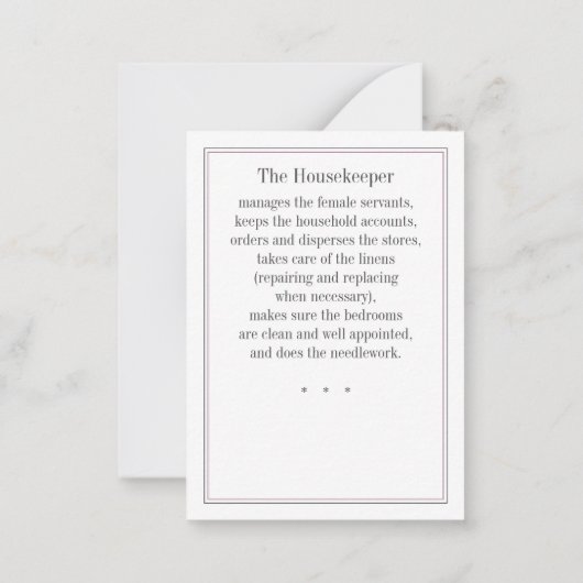 CARTE DE COMMERCE CAT DU MÉNAGE (Dos)