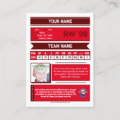 Carte de commerce collectif de hockey | Rouge (Dos)