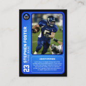 Carte de commerce de football bleu personnalisé ph (Devant)