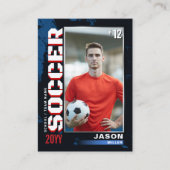 Carte de commerce de football Blue Red Card Carte  (Devant)