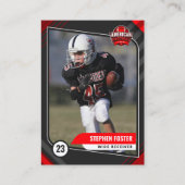 Carte de commerce de football rouge et noir avec s (Devant)