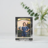 Carte de commerce de football sur mesure Black Gol (Debout devant)