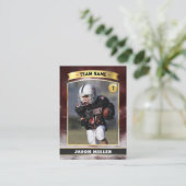 Carte de commerce de football sur mesure Red Gold  (Debout devant)