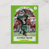 Carte de commerce de football vert, carte de sport (Devant)