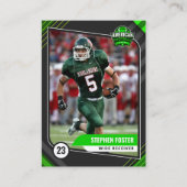 Carte de commerce de football vert et noir avec st (Devant)