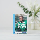 Carte de commerce de hockey sur bande bleue glace  (Debout devant)