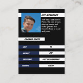 Carte de commerce de hockey sur glace en bleu dyna (Dos)