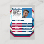 Carte de commerce de hockey sur glace en Cool roug (Dos)