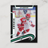 Carte de commerce de hockey sur glace en vert vif (Devant)