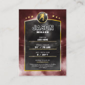 Carte de commerce de hockey sur glace personnalisé (Dos)